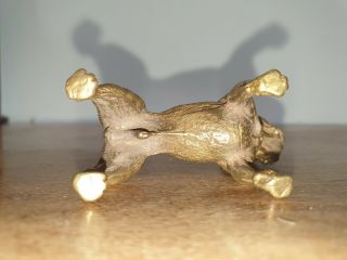 Fine Small Novelty Gilt Bronze Figure of a Male French Bulldog - Frenchie (6cm) 3