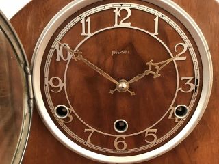 Vintage Rosewood Cased Ingersoll Striking Mantel Clock 2