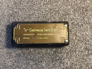 Early 1900 ' s Chatwood safe co collecters tin for spare key bolton 3