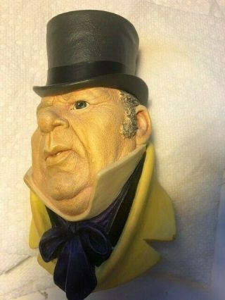 No Chips - Bossons Chalkware Head,  Mr.  Micawber,  Rare Vintage 1964 Early Model