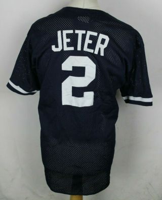 Jeter 2 Vintage York Yankees Baseball Jersey Mens Xl Majestic Rare