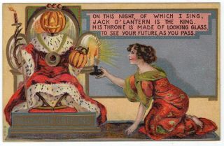 Very Rare Halloween Postcard,  Unknown Publisher,  Series B - 154,  Rarely Seen.