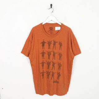 Vintage The Beatles Big Logo T Shirt Tee Orange | Xl