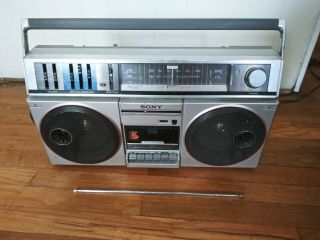 Rare Vintage Sony Cfs - 500 Boombox Ghetto Blaster Am/fm Stereo Cassette Wow