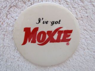 4 " Rare & Vintage Moxie Soda Button Pin Back " I 