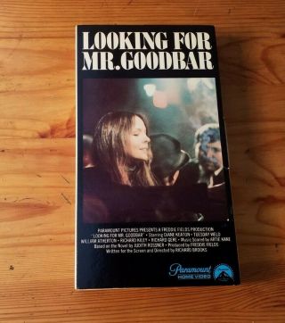 Looking For Mr.  Goodbar (1977) On Vhs Rare Oop Paramount 1980 Release W/ Flap