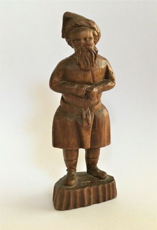 Vintage Small Carved Wooden Figure Of A Man