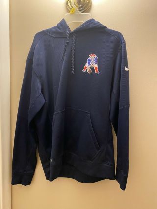 Mens Nike Therma - Fit Hoodie England Patriots Size M Throwback Pats Rare