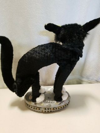 Rare Gemmy Fraidy Cat Animated Halloween Black Cat Moves Lights Up Sings 3