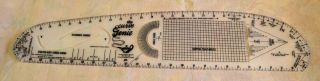 Rare Vintage Sunburst Pattern Making System Curve Genie Sewing Ruler W Pamphlet