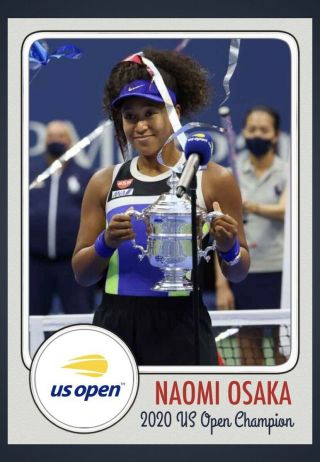 Naomi Osaka Womens Hati Japan 2020 Tennis Us Open Champion Custom Rare Card