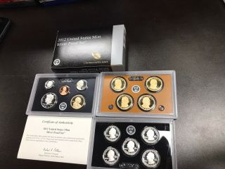 The Rare 2012 Us Silver Proof Set With Box/coa And Presidents Us Coins10069