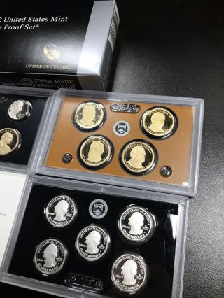 The Rare 2012 US Silver Proof Set with Box/COA and presidents US Coins10069 2