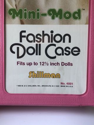 Vintage Shillman Mini - Mod Fashion Doll Case with Doll and Accessories 1980 3
