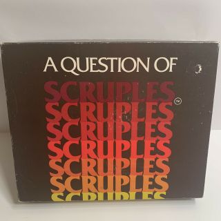 Vintage A Question Of Scruples 1984 Board Game Complete Vintage Game Rare