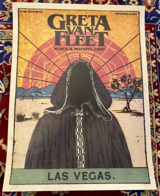 Greta Van Fleet Las Vegas 2019 Show Poster Hard Rock Hotel The Joint Rare
