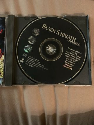 BLACK SABBATH Forbidden CD 1995 RARE US Early Press Tony Martin IOMMI 3