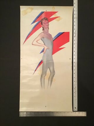 Rare David Bowie 1973 Aladdin Sane Promo Poster