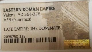 NGC Eastern Roman Empire AE3 Nummus 