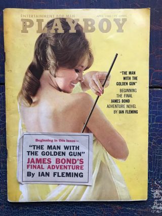 Vintage Playboy 1965 James Bond Ian Fleming Final Man With Golden Gun Varga