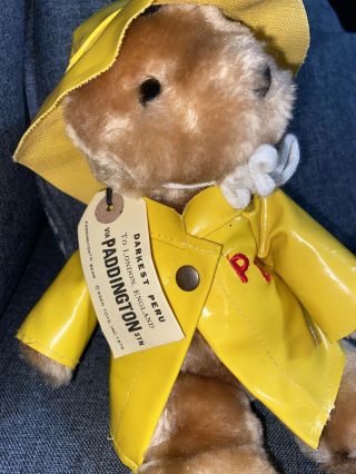 Paddington Bear With Yellow Raincoat By Eden 1981 Vintage Plush