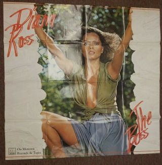 Diana Ross Huge Vintage Poster " The Boss " Motown Records 1979 47 " ×48 " Rare