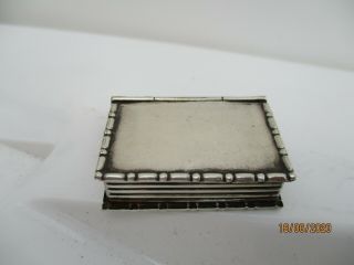 An Antique Vintage Silver Plated Snuff Box in the form of a Book. 3