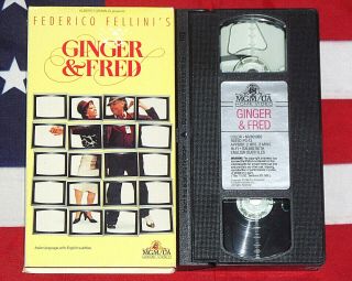 Ginger & Fred (vhs,  1986) Federico Fellini,  Marcello Mastroianni,  Mgm Video Rare