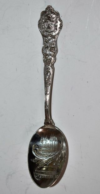 Antique Utah 1905 Sterling Silver Spoon By Paye & Baker Temple Tabernacle Salt L