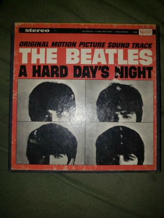 The Beatles A Hard Days Night Rare 3 3/4 Reel To Reel Uax6366