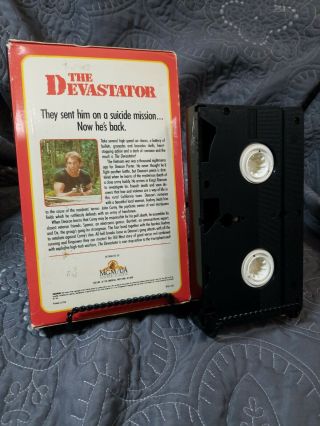 The Devastator (VHS,  1986) Rick Hill Action Rare MGM Big Book Box - rental - 2