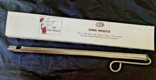 Vintage - Song Whistle - By Elton With Box Tin Slide Rare