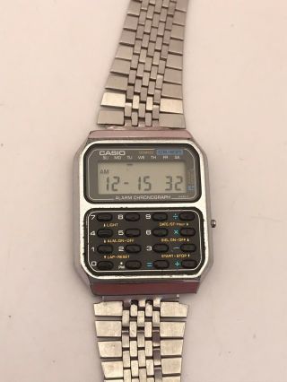 Casio Watch Cs - 831 Mod 231 Calculator Vintage Rare Japan Chronograph Wristwatch