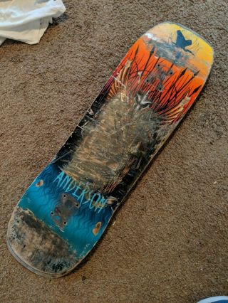 Powell Peralta Andy Anderson " Heron Flight " Skateboard Deck Rare 9.  1 "