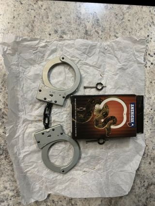 American Handcuff Company A - 105 Ultralite Handcuffs Rare.  Nos