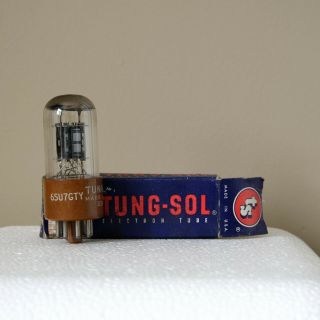Rare Vintage Tung Sol 6su7gty Brown Base Military/industrial Tube