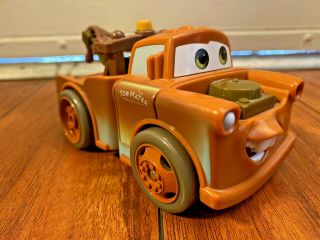 Disney Pixar Cars Mater Shake N Go Brown Tow Truck Talking Mattel 2005 Rare Work