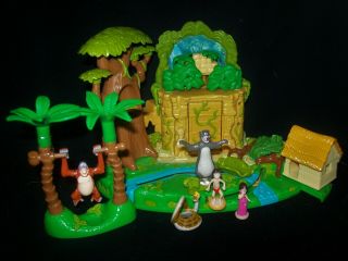 Euc 100 Complete Disney Polly Pocket Jungle Book Playset 1998