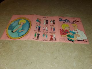 (rare) Whitman 1971 (1962) " Barbie And Ken " Cut - Outs