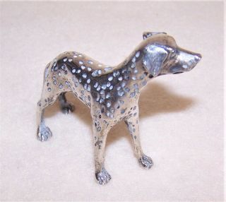 RARE Vintage S.  Kirk & Son Sterling Silver Animal Paperweight - Dalmation Dog 2