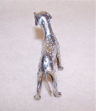 RARE Vintage S.  Kirk & Son Sterling Silver Animal Paperweight - Dalmation Dog 3