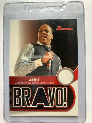 Jay Z 2005 - 06 Bowman Bravo Celebrity Worn Jean Card Rare A Nba Card