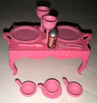 Rare Barbie Grand Hotel Replacement Breakfast In Bed Serving Tray W/ Accessories