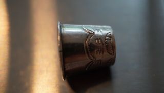 Vintage Navajo Sterling Silver Stamped Sewing Thimble