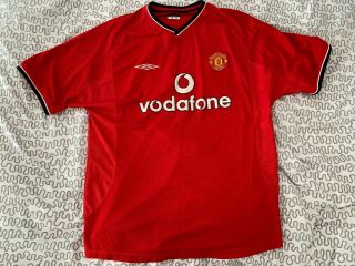 Umbro Manchester United 2000/02 Home Jersey - Large - Authentic,  Rare