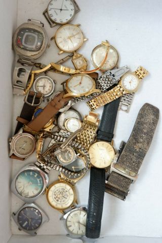 Vintage And Modern Watches Joblot Bundle Spares Or Repairs
