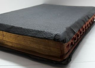 Vintage Antique Holy Bible Black Book Red Letter Edition 1920 