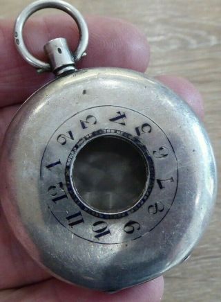 Quality Antique Gents Solid Silver Half Hunter Pocket Watch Case