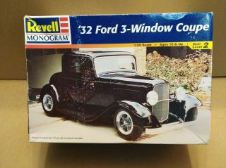 Vintage Revell 1932 Ford 3 - Window Coupe Kit In 1/25th Scale.