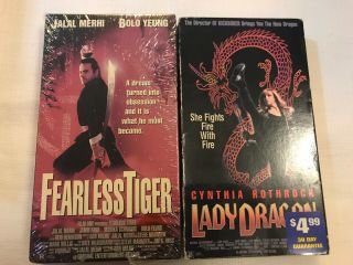 Imperial Vhs Fearless Tiger & Lady Dragon Rare 1992 Oop Action Cynthia Rothrock